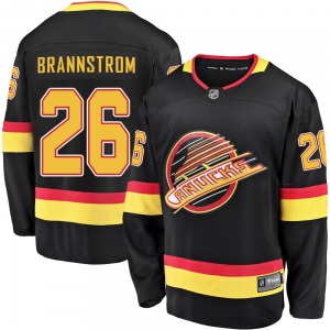 Youth Erik Brannstrom Vancouver Canucks Fanatics Branded Premier Black Breakaway 2019/20 Flying Skate Jersey