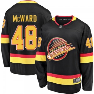 Youth Cole McWard Vancouver Canucks Fanatics Branded Premier Black Breakaway 2019/20 Flying Skate Jersey