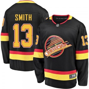 Youth Nathan Smith Vancouver Canucks Fanatics Branded Premier Black Breakaway 2019/20 Flying Skate Jersey