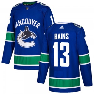 Arshdeep Bains Vancouver Canucks Adidas Authentic Blue Home Jersey