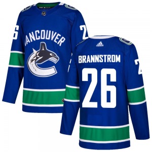 Erik Brannstrom Vancouver Canucks Adidas Authentic Blue Home Jersey