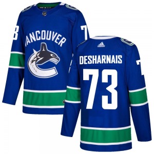 Vincent Desharnais Vancouver Canucks Adidas Authentic Blue Home Jersey