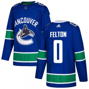 Christian Felton Vancouver Canucks Adidas Authentic Blue Home Jersey