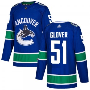 Ty Glover Vancouver Canucks Adidas Authentic Blue Home Jersey