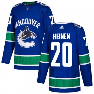 Danton Heinen Vancouver Canucks Adidas Authentic Blue Home Jersey