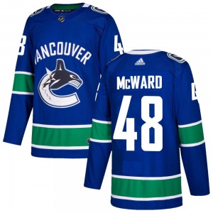 Cole McWard Vancouver Canucks Adidas Authentic Blue Home Jersey