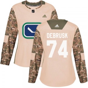 Women's Jake DeBrusk Vancouver Canucks Adidas Authentic Camo Veterans Day Practice Jersey