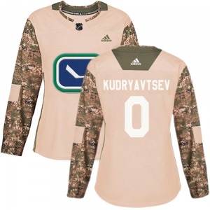 Women's Kirill Kudryavtsev Vancouver Canucks Adidas Authentic Camo Veterans Day Practice Jersey