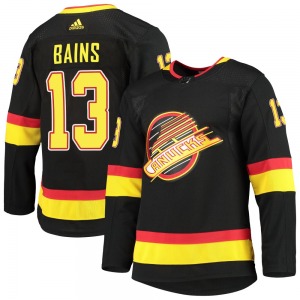 Arshdeep Bains Vancouver Canucks Adidas Authentic Black Alternate Primegreen Pro Jersey