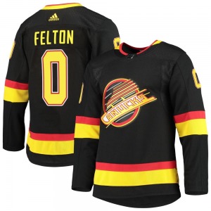 Christian Felton Vancouver Canucks Adidas Authentic Black Alternate Primegreen Pro Jersey