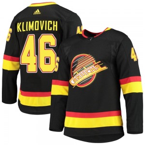 Danila Klimovich Vancouver Canucks Adidas Authentic Black Alternate Primegreen Pro Jersey