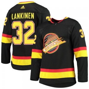 Kevin Lankinen Vancouver Canucks Adidas Authentic Black Alternate Primegreen Pro Jersey