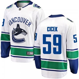 Nick Cicek Vancouver Canucks Fanatics Branded Breakaway White Away Jersey