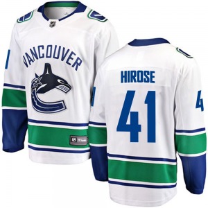 Akito Hirose Vancouver Canucks Fanatics Branded Breakaway White Away Jersey