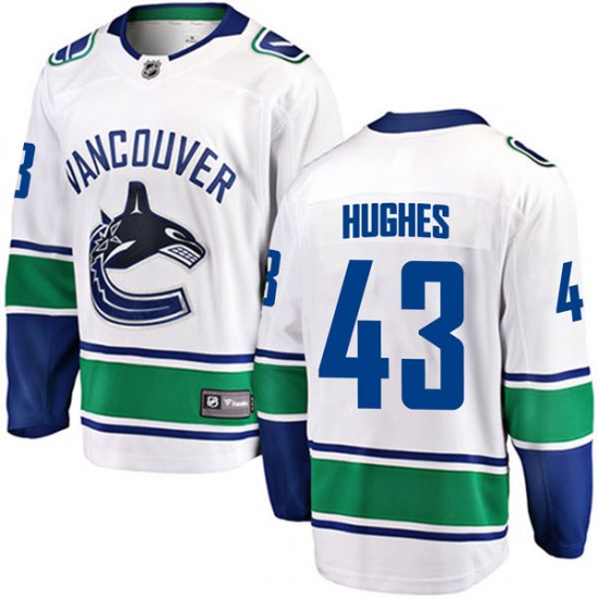 Fanatics Branded Quinn Hughes Vancouver Canucks Blue Home Breakaway Jersey