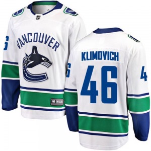 Danila Klimovich Vancouver Canucks Fanatics Branded Breakaway White Away Jersey