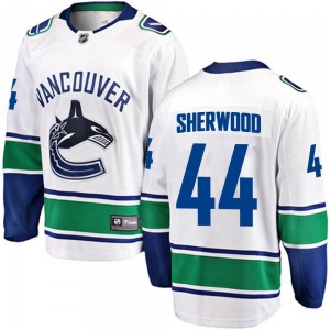 Kiefer Sherwood Vancouver Canucks Fanatics Branded Breakaway White Away Jersey