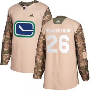 Erik Brannstrom Vancouver Canucks Adidas Authentic Camo Veterans Day Practice Jersey