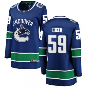 Women's Nick Cicek Vancouver Canucks Fanatics Branded Breakaway Blue Home Jersey