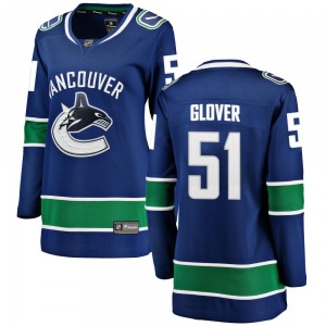 Women's Ty Glover Vancouver Canucks Fanatics Branded Breakaway Blue Home Jersey