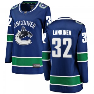 Women's Kevin Lankinen Vancouver Canucks Fanatics Branded Breakaway Blue Home Jersey