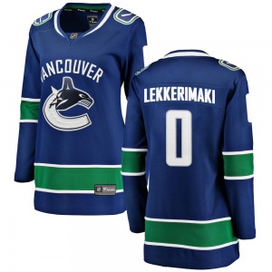 Women's Jonathan Lekkerimaki Vancouver Canucks Fanatics Branded Breakaway Blue Home Jersey