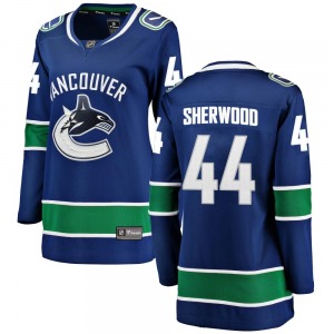 Women's Kiefer Sherwood Vancouver Canucks Fanatics Branded Breakaway Blue Home Jersey