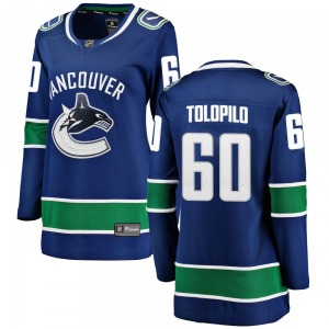 Women's Nikita Tolopilo Vancouver Canucks Fanatics Branded Breakaway Blue Home Jersey