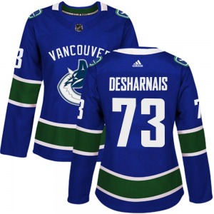 Women's Vincent Desharnais Vancouver Canucks Adidas Authentic Blue Home Jersey