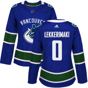 Women's Jonathan Lekkerimaki Vancouver Canucks Adidas Authentic Blue Home Jersey