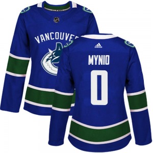 Women's Sawyer Mynio Vancouver Canucks Adidas Authentic Blue Home Jersey