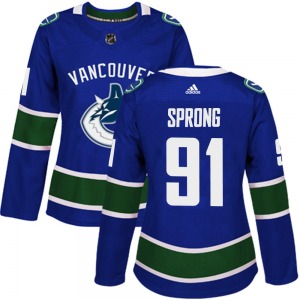 Women's Daniel Sprong Vancouver Canucks Adidas Authentic Blue Home Jersey