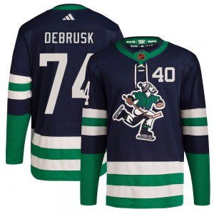 Youth Jake DeBrusk Vancouver Canucks Adidas Authentic Navy Reverse Retro 2.0 Jersey