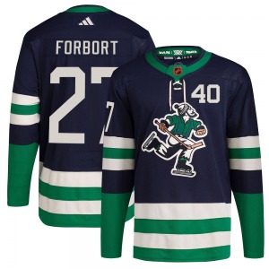 Youth Derek Forbort Vancouver Canucks Adidas Authentic Navy Reverse Retro 2.0 Jersey