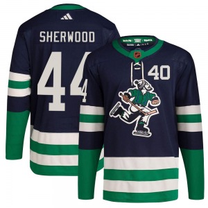 Youth Kiefer Sherwood Vancouver Canucks Adidas Authentic Navy Reverse Retro 2.0 Jersey