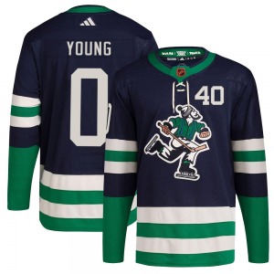 Youth Ty Young Vancouver Canucks Adidas Authentic Navy Reverse Retro 2.0 Jersey