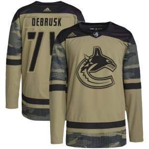 Jake DeBrusk Vancouver Canucks Adidas Authentic Camo Military Appreciation Practice Jersey