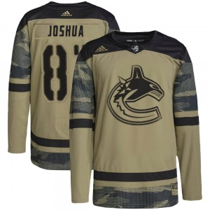 Dakota Joshua Vancouver Canucks Adidas Authentic Camo Military Appreciation Practice Jersey