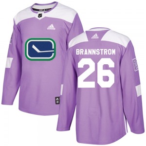 Youth Erik Brannstrom Vancouver Canucks Adidas Authentic Purple Fights Cancer Practice Jersey