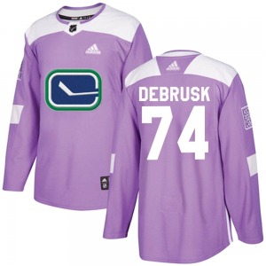 Youth Jake DeBrusk Vancouver Canucks Adidas Authentic Purple Fights Cancer Practice Jersey