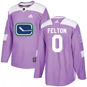 Youth Christian Felton Vancouver Canucks Adidas Authentic Purple Fights Cancer Practice Jersey