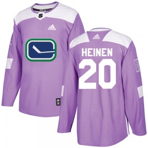 Youth Danton Heinen Vancouver Canucks Adidas Authentic Purple Fights Cancer Practice Jersey