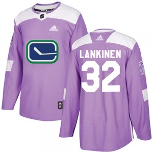 Youth Kevin Lankinen Vancouver Canucks Adidas Authentic Purple Fights Cancer Practice Jersey