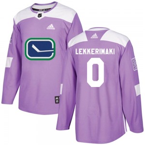 Youth Jonathan Lekkerimaki Vancouver Canucks Adidas Authentic Purple Fights Cancer Practice Jersey