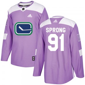 Youth Daniel Sprong Vancouver Canucks Adidas Authentic Purple Fights Cancer Practice Jersey