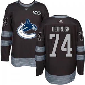 Youth Jake DeBrusk Vancouver Canucks Authentic Black 1917-2017 100th Anniversary Jersey