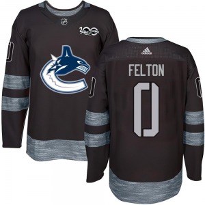 Youth Christian Felton Vancouver Canucks Authentic Black 1917-2017 100th Anniversary Jersey