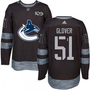 Youth Ty Glover Vancouver Canucks Authentic Black 1917-2017 100th Anniversary Jersey