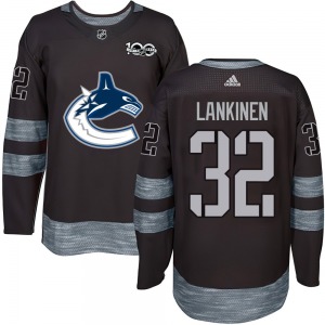 Youth Kevin Lankinen Vancouver Canucks Authentic Black 1917-2017 100th Anniversary Jersey