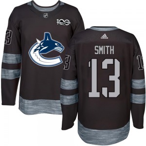 Youth Nathan Smith Vancouver Canucks Authentic Black 1917-2017 100th Anniversary Jersey